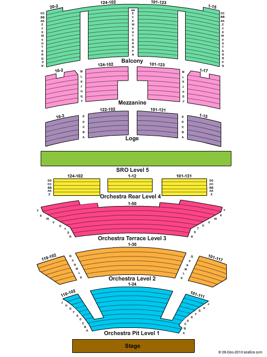 Fox Theatre Oakland Seating Chart